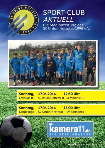 Sport Club Aktuell - Ausgabe 26 - 17.04.2016 - SV Sonsbeck