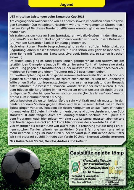 Sport Club Aktuell - Ausgabe 26 - 17.04.2016 - SV Sonsbeck