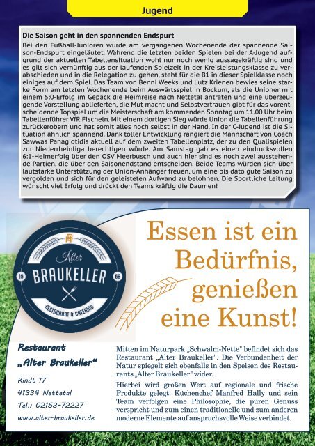 Sport Club Aktuell - Ausgabe 26 - 17.04.2016 - SV Sonsbeck