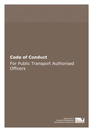 Code of Conduct For Public Transport Authorised Officers