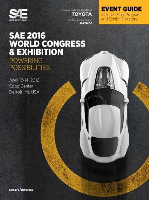 SAE 2016 WORLD CONGRESS & EXHIBITION