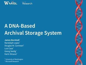 A DNA-Based Archival Storage System