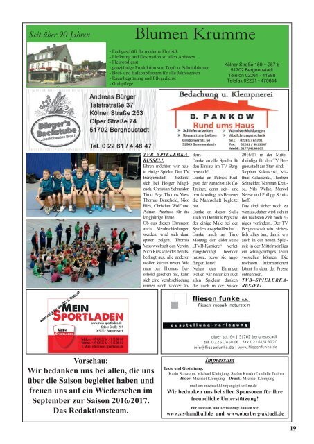 TVB Hallenzeitung Ausgabe182