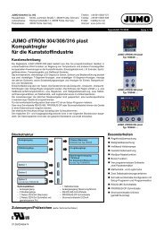JUMO dTRON 304/308/316 plast Kompaktregler für die ...
