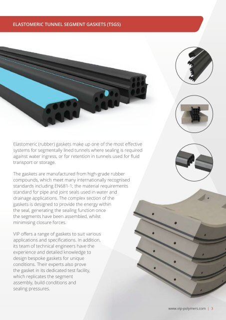 VIP | TUNNEL SEGMENT GASKETS