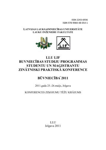 LLU LIF studentu konf_ tezes - Latvijas Lauksaimniecības universitāte