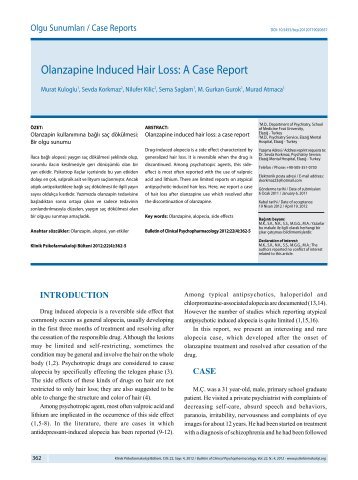 Olanzapine Induced Hair Loss: A Case Report - Klinik ...