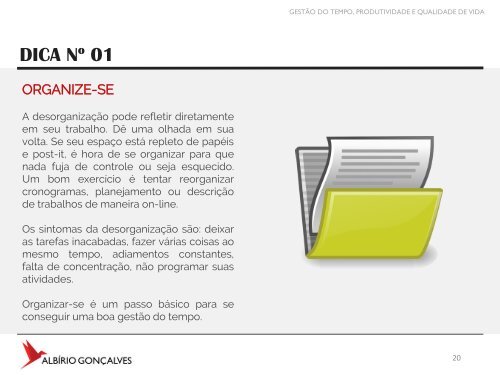 GESTÃO DO TEMPO PRODUTIVIDADE E QUALIDADE DE VIDA