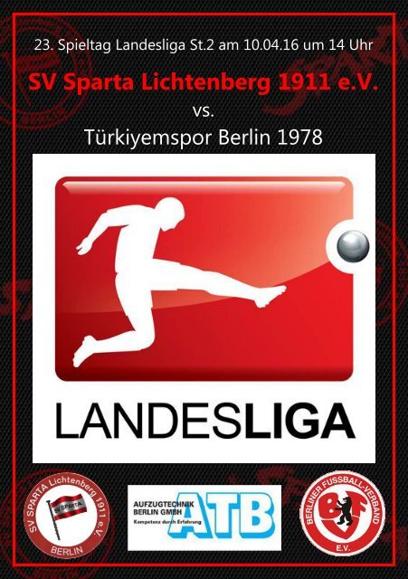 Heft 12 SV Sparta Lichtenberg-Türkiyemspor Berlin