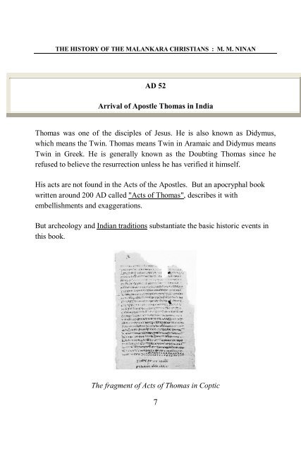 History of Early Christianity in India