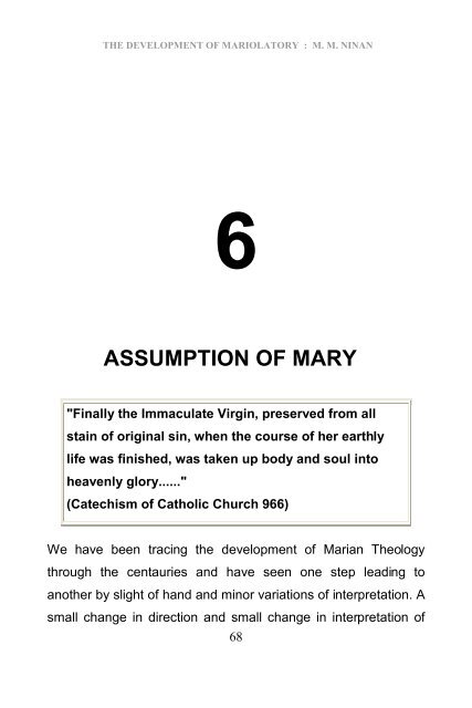 Development of Mariolatory3