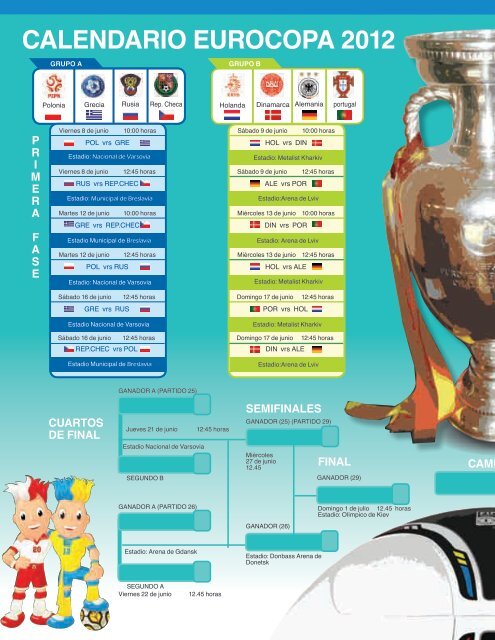 Calendario euroCopa 2012 - Inicio - Contacto Deportivo
