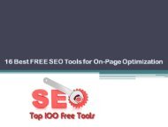 FREE SEO Tools for On-Page Optimization