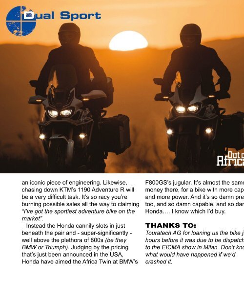 RUST magazine: 2016 Honda Africa Twin Special