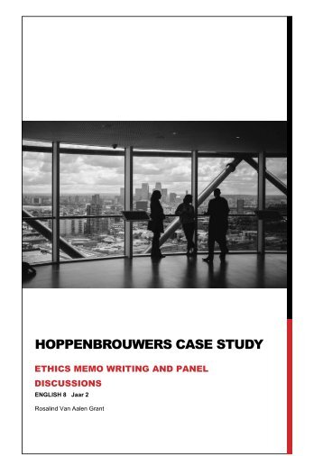 Hoppenbrouwers English 8 Ethics Memo and Panel Discussions Manual