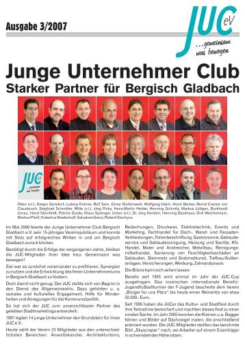 JUC informiert 2007.cdr - Junger Unternehmer Club Bergisch ...