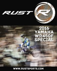 RUST magazine: 2016 Yamaha WR450 Special