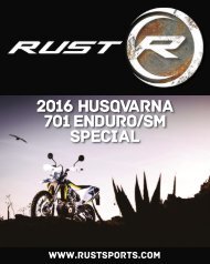 RUST magazine: 2016 Husqvarna 701 Enduro/Supermoto Special