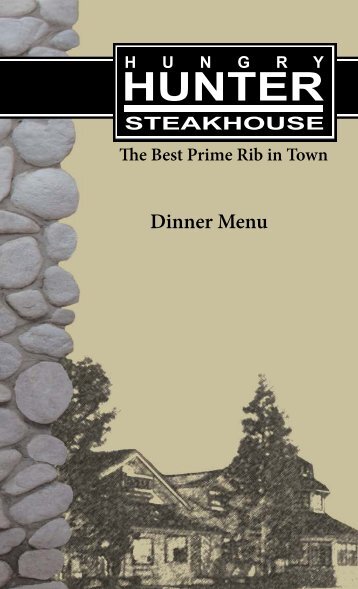 Dinner Menu - Hungry Hunter Steakhouse