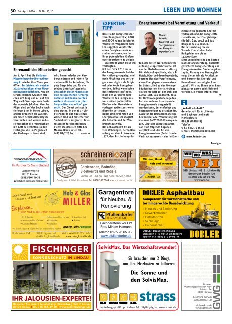 16.04.2016 Lindauer Bürgerzeitung