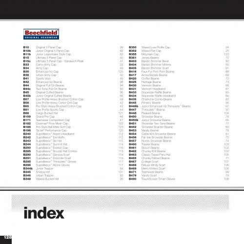 Catalogus Beechfield