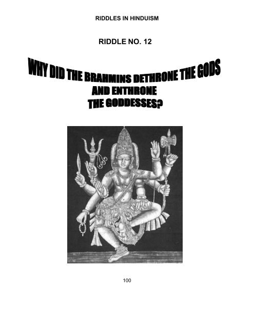 Riddles in Hinduism