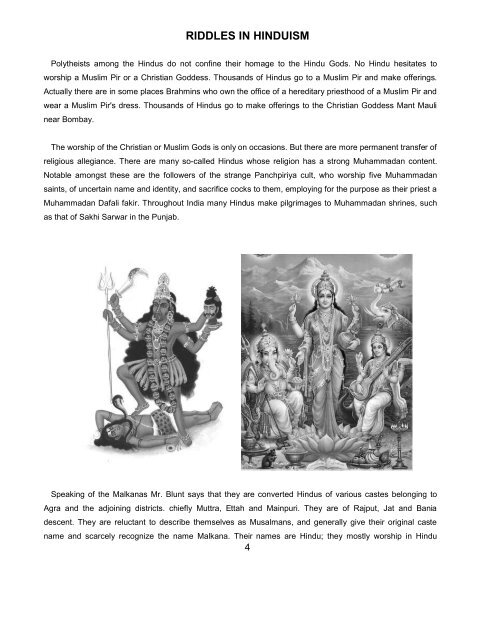 Riddles in Hinduism