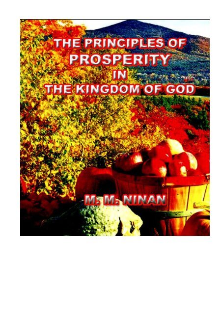 Principles of Prosperity in the Kingdom of God