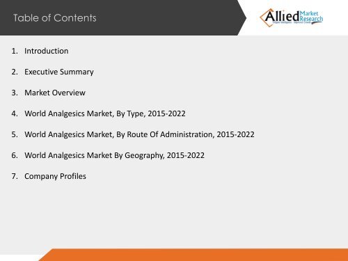 Analgesics Market - Forecasts 2015 - 2022