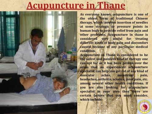 Acupuncture in Thane