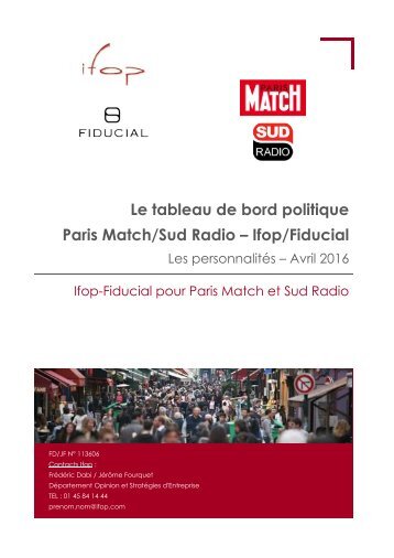 Le tableau de bord politique Paris Match/Sud Radio – Ifop/Fiducial