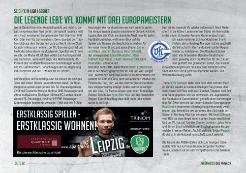 GRÜNWEISS – das Magazin der DHfK-Handballer