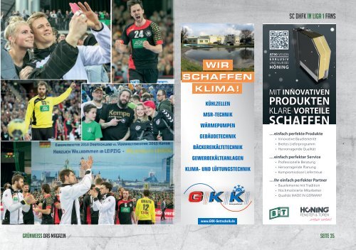 GRÜNWEISS – das Magazin der DHfK-Handballer