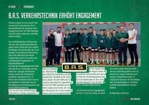 GRÜNWEISS – das Magazin der DHfK-Handballer