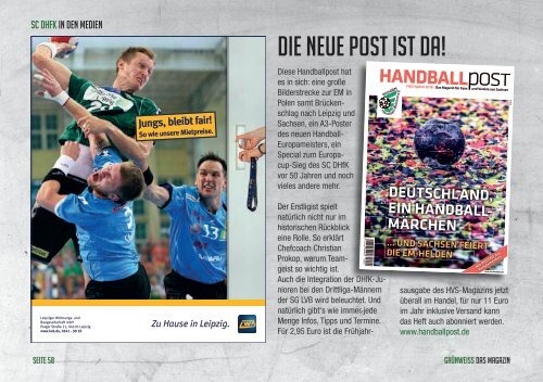 GRÜNWEISS – das Magazin der DHfK-Handballer