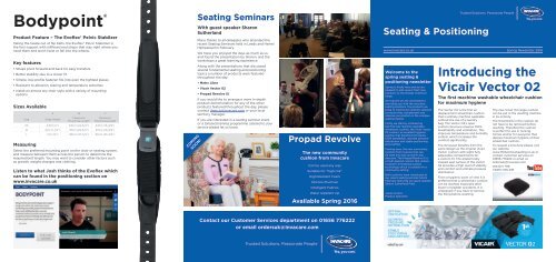 Invacare Seating & Positioning - Spring Newsletter 2016