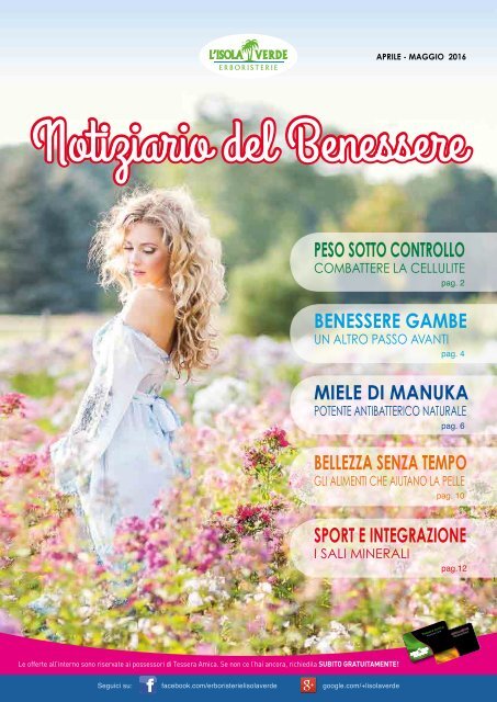 Notiziario del Benessere Aprile - Maggio 2016 