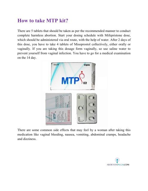 MTP Kit Online to Dismiss Accidental Pregnancy