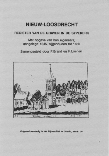 NIEUW-LOOSDRECHT, Register van Graven in de Sypekerk 1645-1650