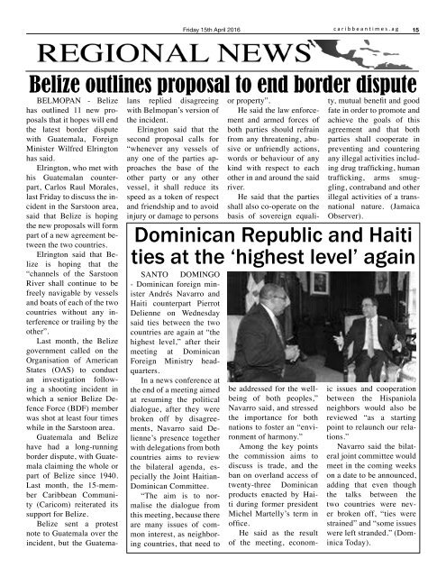Caribbean Times 90th issue - Friday 15th April 2016