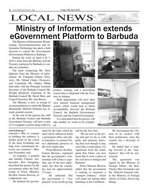 Caribbean Times 90th issue - Friday 15th April 2016