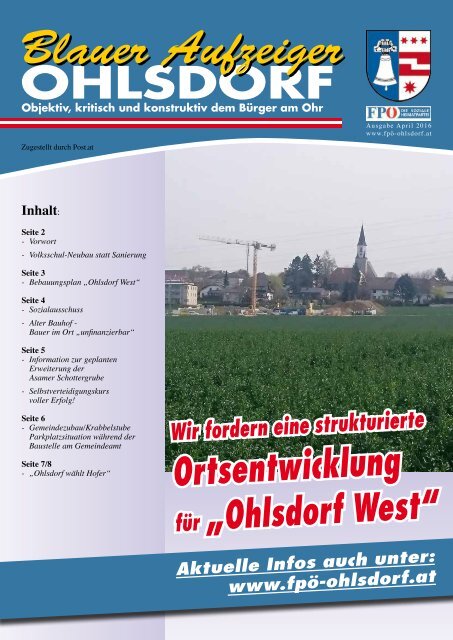 Blauer Aufzeiger Ohlsdorf