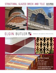 StruCturAl GlAzed BriCk And tile - Elgin Butler Company