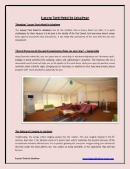 Luxury Tent Hotel in Jaisalmer