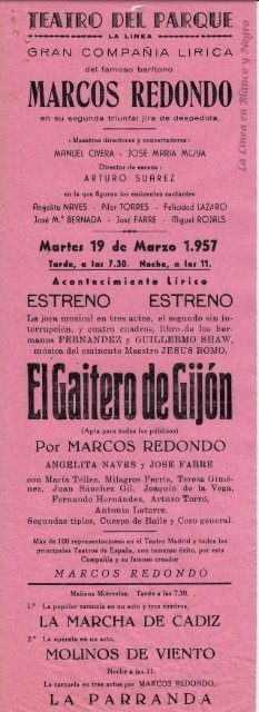 1957-03-19 Gran Compañía Lírica Marcos Redondo