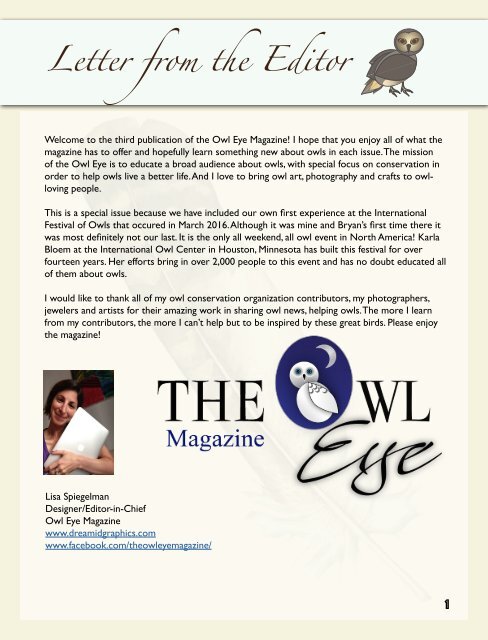 The Owl Eye Spring 2016