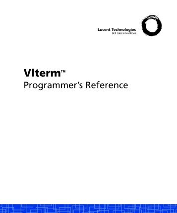 Vlterm Programmer's Reference - Avaya Support