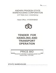 tender for handling and transport operation - A P State Warehousing ...