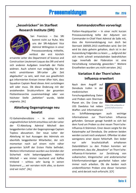 Starfleet-Gazette, Ausgabe 038