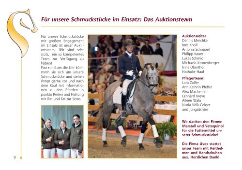 Schmuckstücke 2016: Kollektion der Reitpferdeauktion am 7. Mai in München